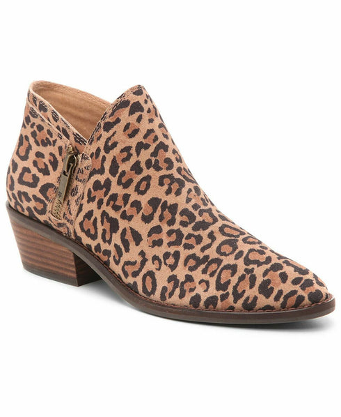 LUCKY BRAND Women's Fhuna Booties Leopard Print Size 8 NEW