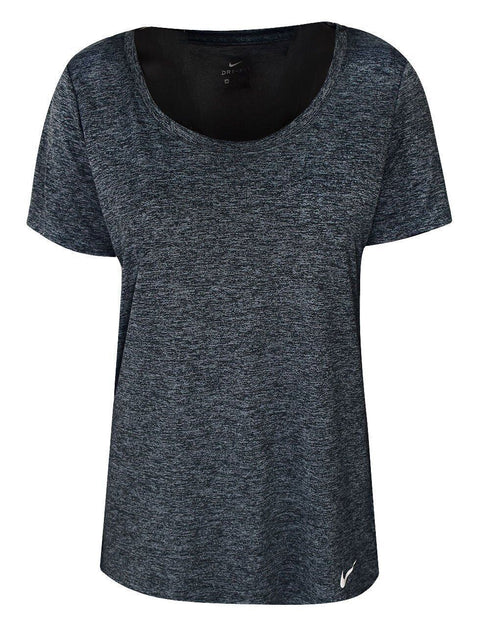 Nike Legend Scoop Neck DryFit Training Heathered Black T Shirt Small
