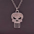 The Punisher Logo Skull Necklace w/ Chain Marvel Comics Bioworld Netflix Charm