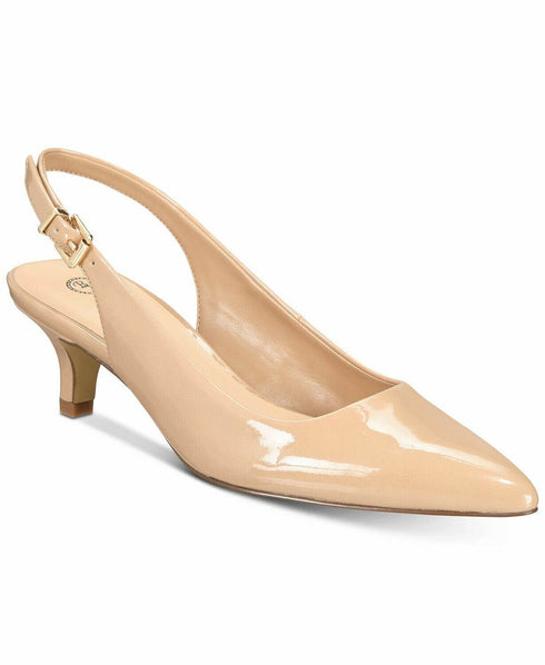 Bella Vita Scarlett II Kitten-Heel Slingback Pumps Nude size 8W