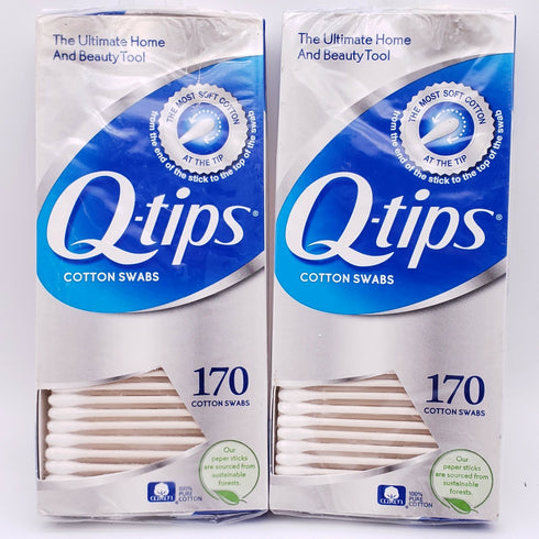 Q-Tips Cotton Swabs ( 2 Pack ) 170 each= 340 Cotton swabs