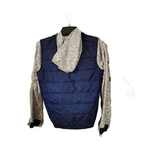 Univibe Big Boys Hooded Jacket Indigo Blue Gray Size Large