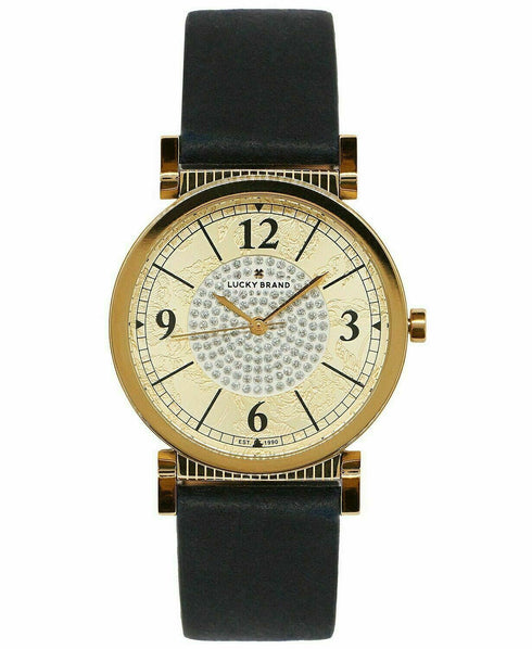 Lucky Brand Women's Carmel Navy Leather Strap Watch 34mm