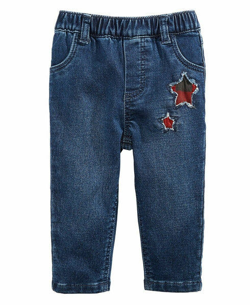 First Impressions Baby Girls Star Patch Denim Jeans - 12MOS - NWT