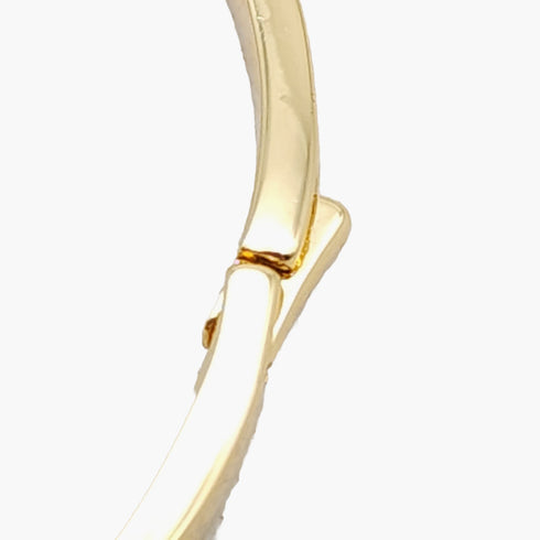 COACH Goldtone & Crystal Quilted Padlock Bangle Bracelet