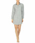 Lauren Ralph Lauren Brushed-Herringbone Sleepshirt Nightgown Gray- S