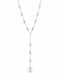 LUCKY BRAND SILVER TONE CRYSTAL LARIAT 20.5 +2" NECKLACE $45