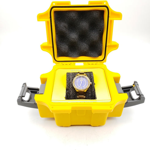 Invicta Womens Watch 28281 Angel Blue Dial Gold Tone Stainless Steel Quartz 35mm