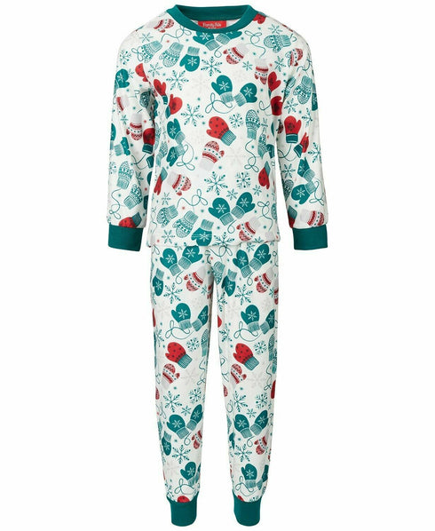 Family Pajamas Matching Kids Mittens Family Pajama Set Size 2T-3T