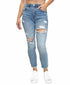 Almost Famous Crave Fame Juniors' Ripped Mom Jeans Size 5