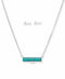 Lucky Brand Silver Tone Love Earrings & Blue Stone Bar Necklace