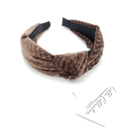 Lulla Collection Bindya Brown Velvet knotted Headband