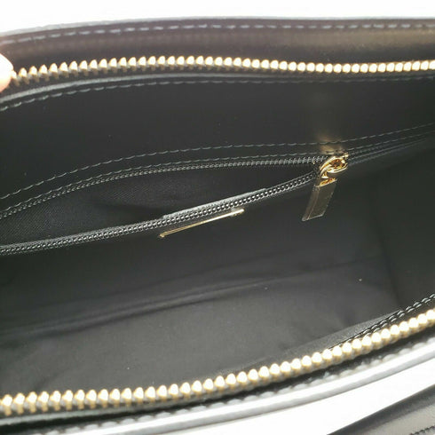 SALVATORE FERRAGAMO BRIANA SATCHEL TOTE BAG BLACK SOFT CALF LEATHER MRSP:$1,250