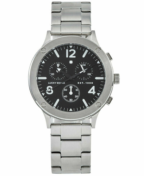 Lucky Brand Men's Chronograph Rockpoint Stainless Steel Bracelet Watch 42mm