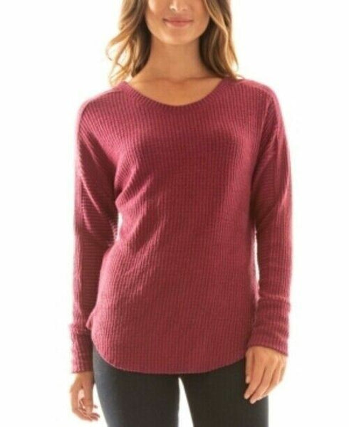 Bcx Juniors' Waffle-Knit Top Purple Size XL