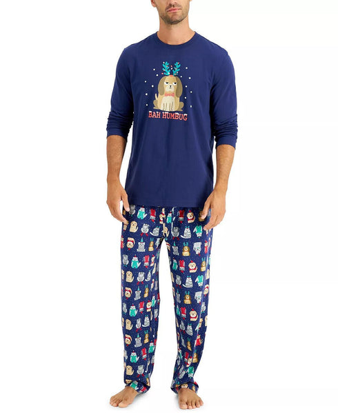 FAMILY PAJAMAS Matching Men's Bah Humbug Family Pajama Set Small