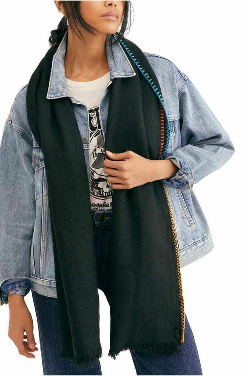 Free People Common Thread Blanket Stitch Scarf OSFA