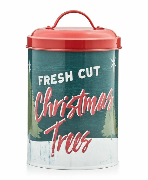 Martha Stewart Holiday Collection Steel Fresh Christmas Tree Canister
