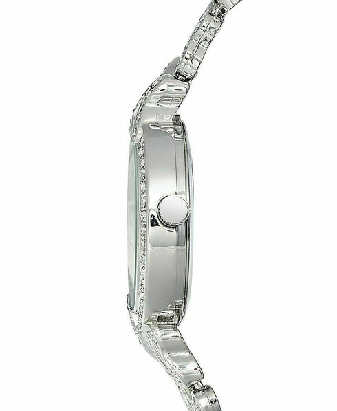 Charter Club Women's Crystal Heart Link Bracelet Watch 33mm, Silver
