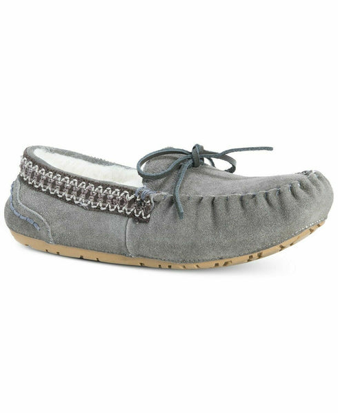 MUK LUKS ®Women's Jane Suede Moccasin , Grey Size 8