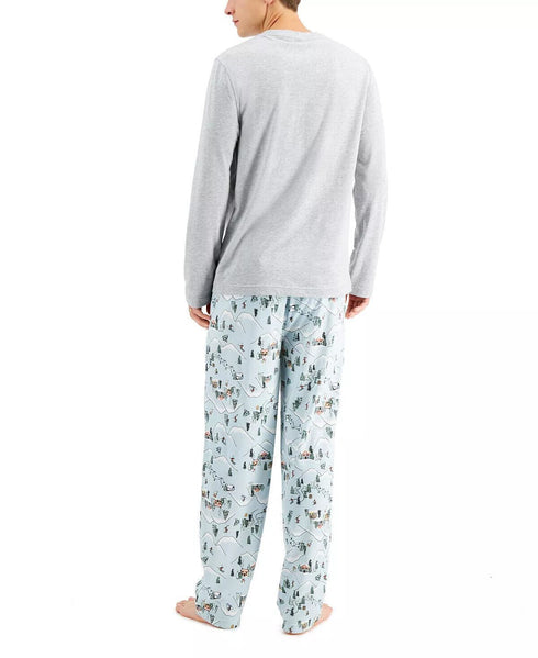 FAMILY PAJAMAS Matching Men's Ski Mountain Family Pajama Set Size Small