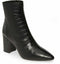AQUATALIA Posey Water Resistant Croc Embossed Bootie $575 Black - US Size 7.5 M