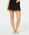 INC Embroidered Pajama Shorts Black Size XL