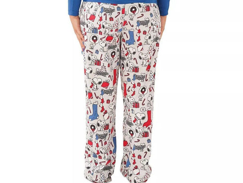 Muni Munki Womens Snoopy Holiday Family Pajama Pants Size 2XL