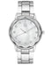 I.N.C. Women's Silver Tone 36mm Mother-of-Pearl dial Cut Crystal Bracelet Watch