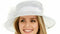 Josette Organza Rosette Dressy Hat White MSRP $64