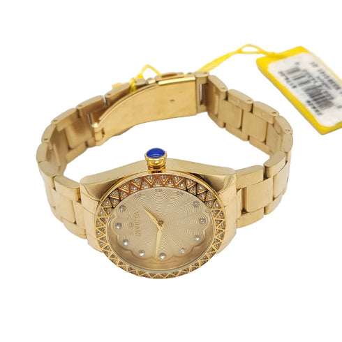 INVICTA WILDFLOWER WOMENS QUARTZ 35 MM GOLD CASE GOLD DIAL - MODEL 28826