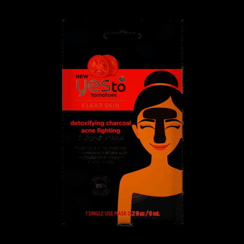 Yes To Tomatoes Detoxifying Charcoal Acne Fighting T-Zone Oily Skin Face Mask