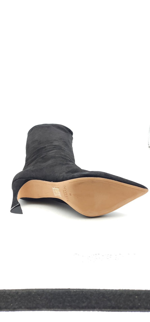 ALEXANDRE BIRMAN WOMEN'S KYRA SUEDE BOOTIE 85 BLACK SIZE 8 Msrp $795