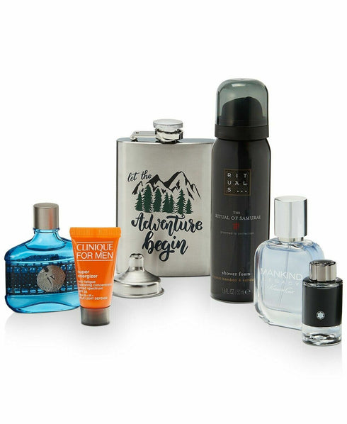 Outdoor Explorer Men 6-Pc Sampler Gift Set Staneless Flask John Varvatos Artisan