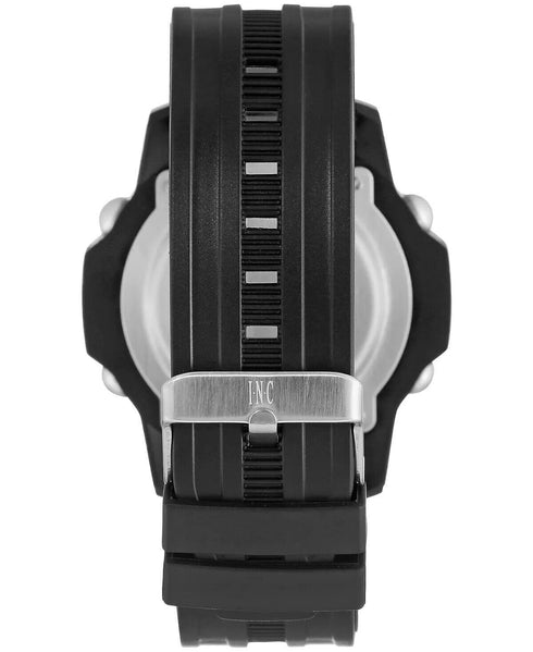 I.N.C. Men's Digital Black Silicone Strap Watch 46mm, Black