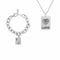 Steve Madden Tag Pendant Necklace & Link Bracelet Set, 18-1/2" + 3" extender