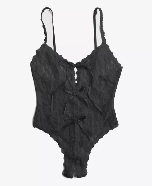 Hanky Panky Women's Signature Lace Open Boxed Lingerie Black Teddy Size Large