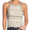 Free People Womens Camille Embroidered Bead Embellished Camisole Ivory Sz. Small