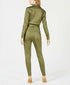 TENZ CVLT Corset Zip Jumpsuit Olive Green Size Medium