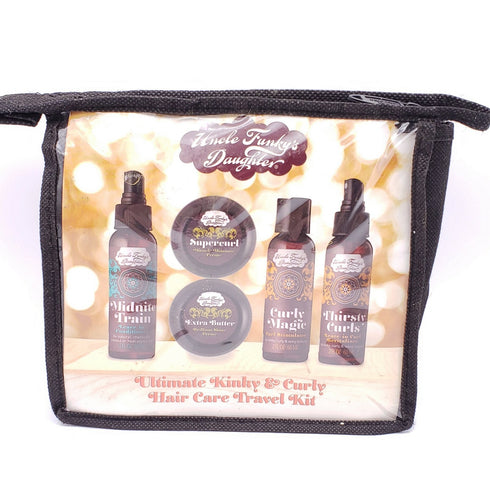 Uncle Funky's Daughter ULTIMATE KINKY CURLY TRAVEL KIT Restores Dry Damaged Hair