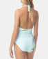 Vince Camuto Halter One Piece Removable Cups Garden Paradise Mist Size 8 $114
