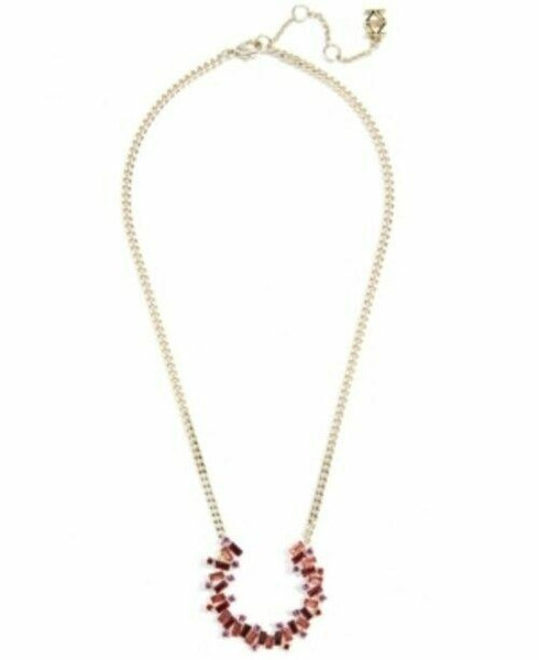 Zenzii Gold-Tone Multi-Crystal Horseshoe Pendant Necklace, 16" + 2" extender