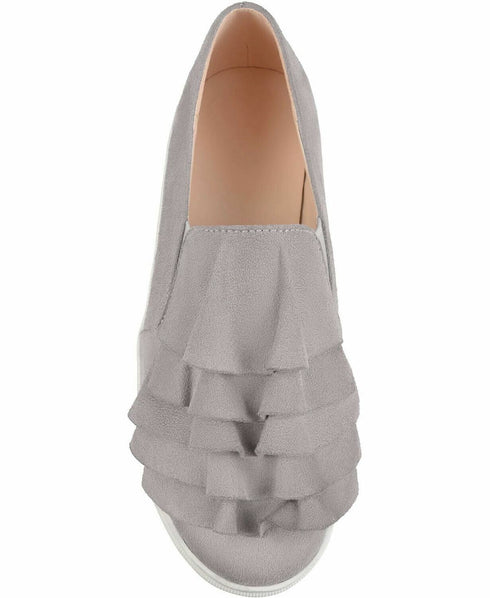 Women's Journee Collection Women's Glint Sneakers Gray Size 8M