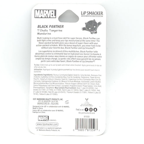 Disney Marvel Black Panther Lip Smacker Balm T'Challa Tangerine Favor New