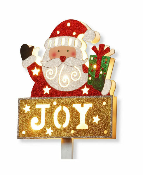 National Tree Company National Tree PreLit 35" Santa with JOY Sign