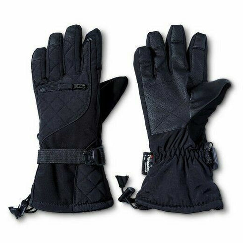 Women's Soft Shell Snowboard Glove Large - Black - Grand Sierra - New