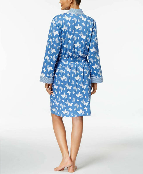 Charter Club Robe And Chemise Travel Set Butterflies Blue Size Large