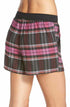 Women's DKNY Sleep Shorts Plaid Size Large - Black