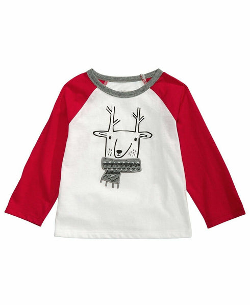 First Impressions Baby Boys Reindeer-Print T-Shirt Size 6-9 Months