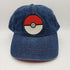 Pokemon Pokeball Adjustable Blue Jean Hat New